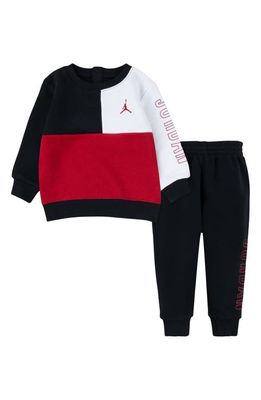 Jordan Colorblock Graphic Fleece Sweatshirt & Joggers Set in Black