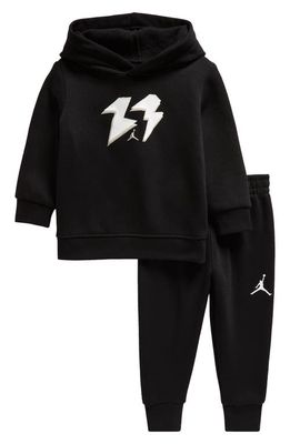 Jordan Cotton Blend Fleece Hoodie & Sweatpants Set in Black