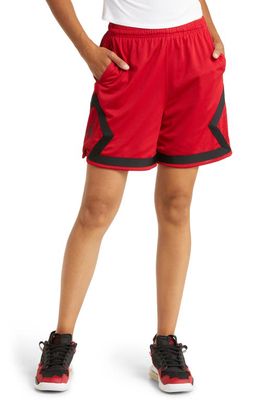 Jordan Essential Diamond Basketball Shorts in Gym Red/Black