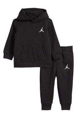Jordan Essentials Cotton Blend Fleece Hoodie & Joggers Set in Black