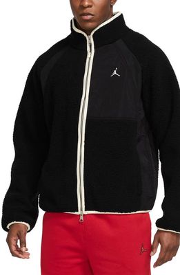 Jordan Essentials Fleece Jacket in Black /Black /Sail