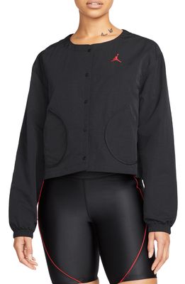Jordan Essentials Flight Jacket in Black/Gym Red