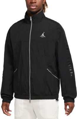 Jordan Essentials Warm-Up Jacket in Black/Black/Sail