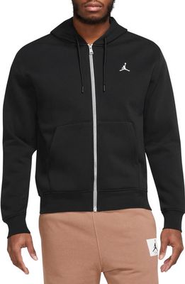 Jordan Essentials Zip Fleece Hoodie in Black/White