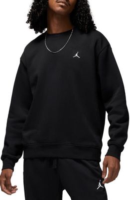 Jordan Fleece Crewneck Sweatshirt in Black/White