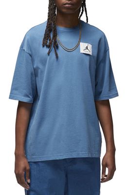 Jordan Flight Essentials Oversize Cotton T-Shirt in Blue