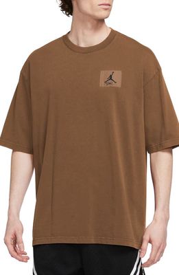 Jordan Flight Essentials Oversize Cotton T-Shirt in Light British Tan
