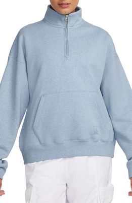 Jordan Flight Fleece Quarter Zip Sweatshirt in Blue Grey/Heather