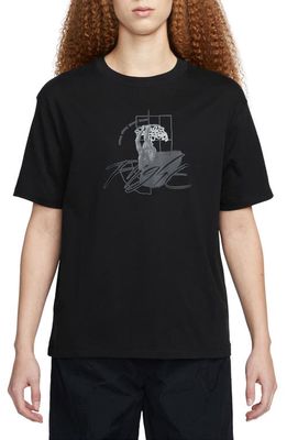 Jordan Flight Graphic T-Shirt in Black/Iron Grey