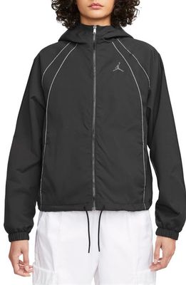 Jordan Hooded Rain Jacket in Black/Smoke Grey