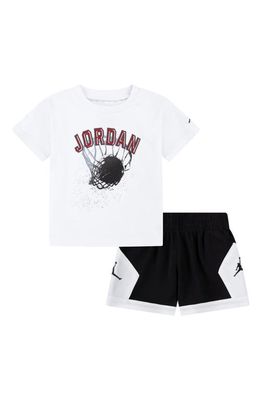 Jordan Hoop Graphic T-Shirt & Shorts Set in Off Noir