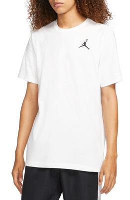 Jordan Jumpman Embroidered T-Shirt in White/Black