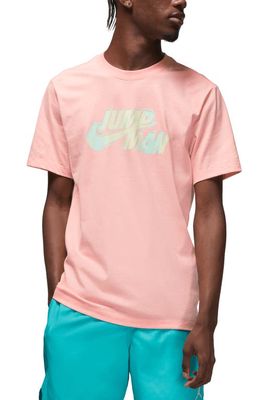 Jordan Jumpman Graphic Tee in Bleached Coral/Lime Ice