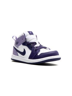 Jordan Kids Air Jordan 1 Mid "Sky J Purple" sneakers - White