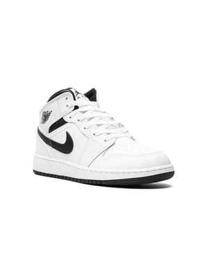 Jordan Kids Air Jordan 1 Mid "White/Black" sneakers