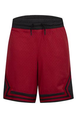 Jordan Kids' Dri-FIT Air Diamond Mesh Basketball Shorts in Gym Red