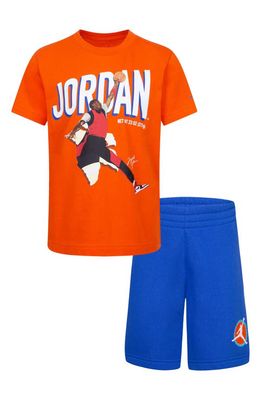 Jordan Kids' Flight MVP Graphic Tee & Sweat Shorts in Game Royal