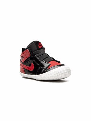 Jordan Kids Jordan 1 "Patent Bred" sneaker booties - Black