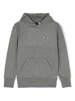 Jordan Kids Jumpman-patch mélange-effect hoodie - Grey