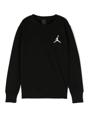 Jordan Kids logo-embroidered jersey sweatshirt - Black