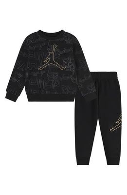 Jordan Kids' Take Flight Crewneck Sweatshirt & Joggers Set in Black
