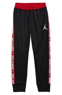 Jordan Kids' Taped Tricot Joggers in Black Gym Red