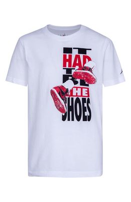 Jordan Kids' The Shoes Graphic Tee in White