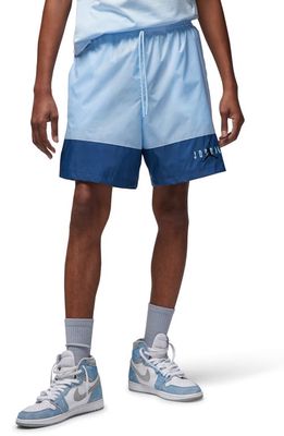 Jordan Nylon Basketball Shorts in Ice Blue/French Blue/Black