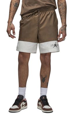 Jordan Nylon Basketball Shorts in Palomino/Sail/Black