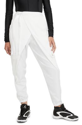 Jordan Tapered Utility Pants in White/White/Brushed Silver