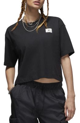 Jordan Women's Essential Boxy Logo T-Shirt in Black