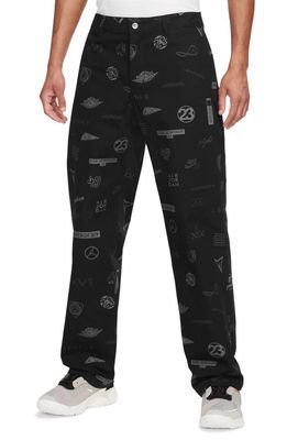Jordan Woven Cotton Pants in Black