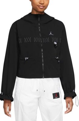 Jordan Zip-Up Hooded Jacket in Black/Stealth/Black