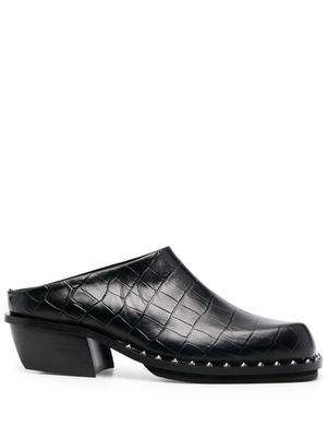 JORDANLUCA 60mm Jude croc-embossed shoes - Black
