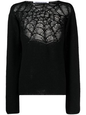JORDANLUCA Amon knitted cotton jumper - Black