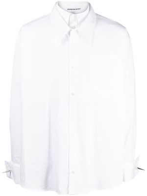 JORDANLUCA Clover cotton poplin shirt - White