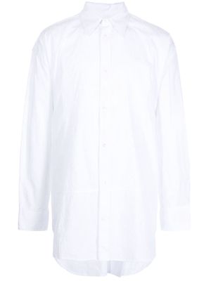 JORDANLUCA distressed-finished poplin shirt - White