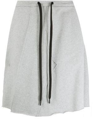 JORDANLUCA logo-patch cotton track shorts - Grey