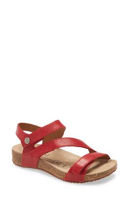 Josef Seibel 'Tonga' Leather Sandal in Red/Red Leather