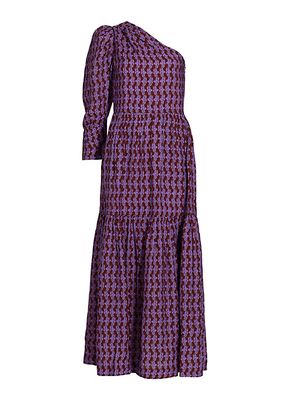 Josefina Geometric One-Shoulder Maxi Dress