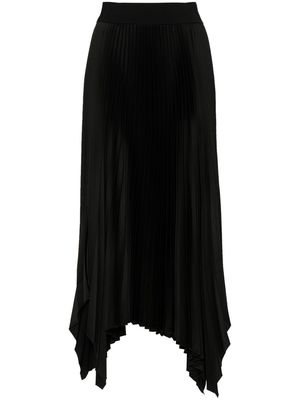 JOSEPH Ade asymmetric plissé skirt - Black