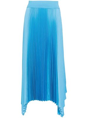 JOSEPH Ade asymmetric plissé skirt - Blue