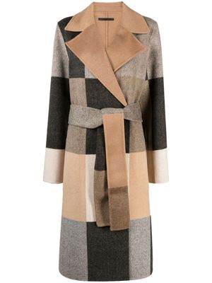 JOSEPH Arline reversible patchwork wool coat - Neutrals