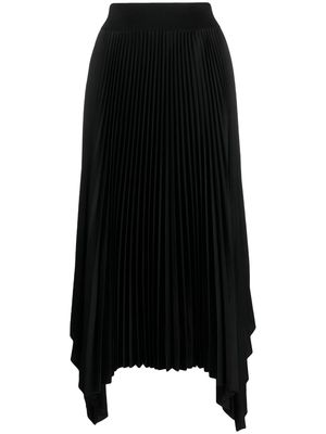 JOSEPH asymmetric pleated skirt - Black