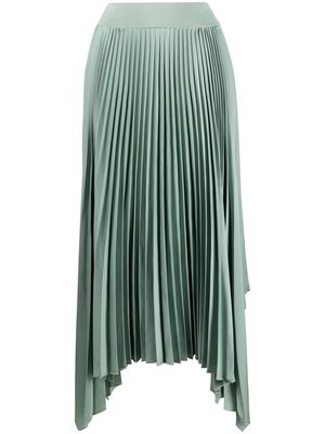 JOSEPH asymmetric pleated skirt - Green