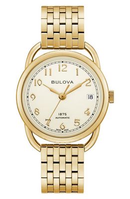Joseph Bulova Commodore Bracelet Watch in Gold-Tone