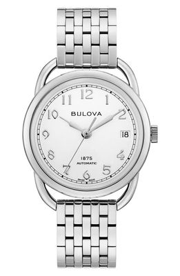 Joseph Bulova Commodore Bracelet Watch in Silver-Tone