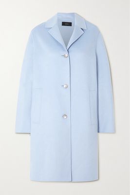 Joseph - Caia Wool And Silk-blend Coat - Blue