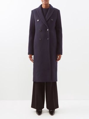 Joseph - Camia Double-breasted Wool-blend Coat - Womens - Navy