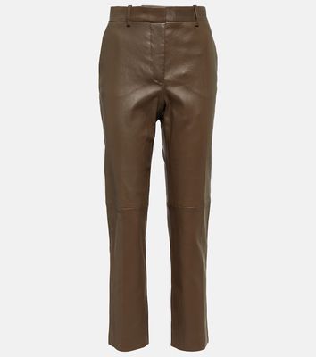 Joseph Coleman mid-rise straight leather pants
